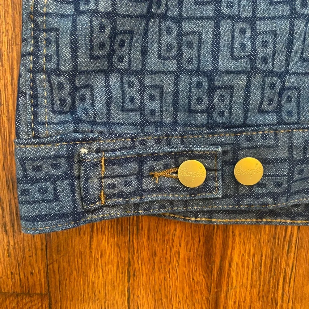 Leon Bridges‎ x Wrangler LB Initial Print Denim Jacket Size XL NWOT Concert